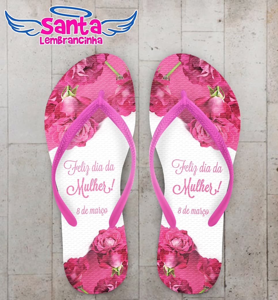 Chinelo Dia da Mulher Personalizado COD 10596