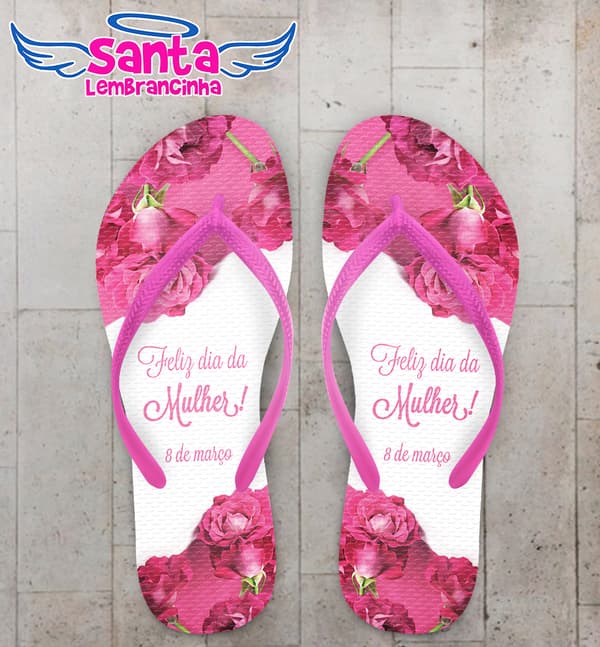 Chinelo Dia da Mulher Personalizado COD 10596