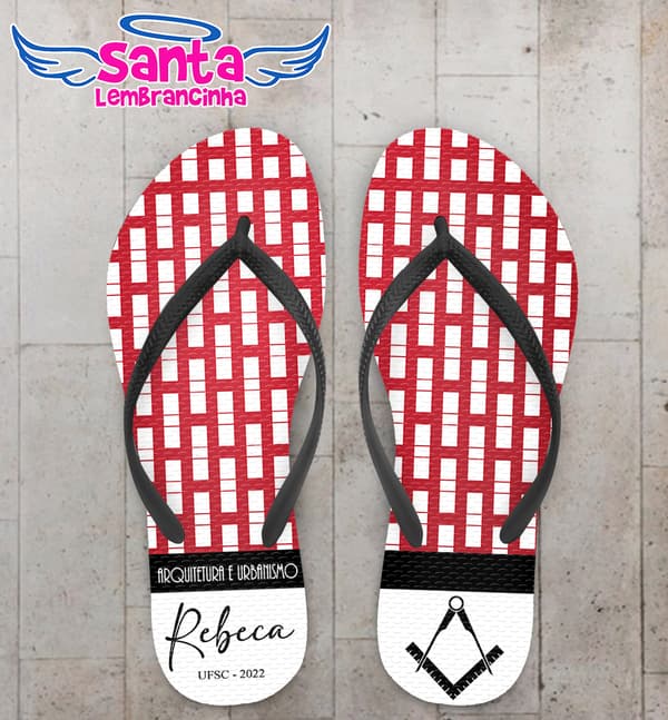 Chinelo Formatura Arquitetura e Urbanismo Personalizado COD 10601
