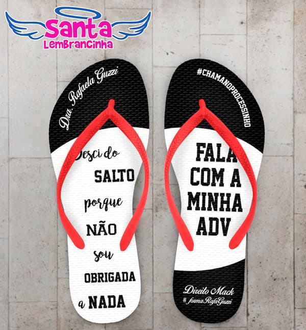 Chinelo Formatura Direito Personalizado COD 10607