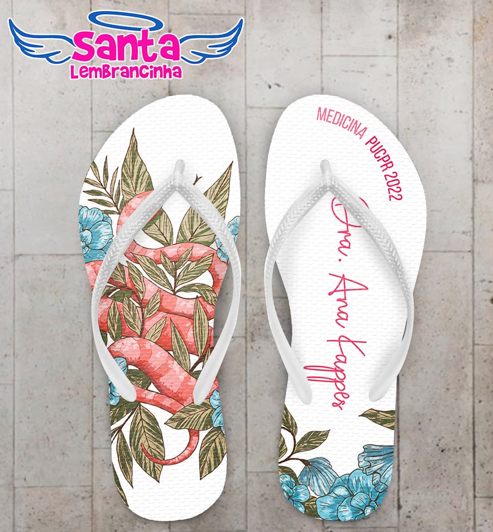 Chinelo Formatura Medicina Cobra Personalizado COD 10617