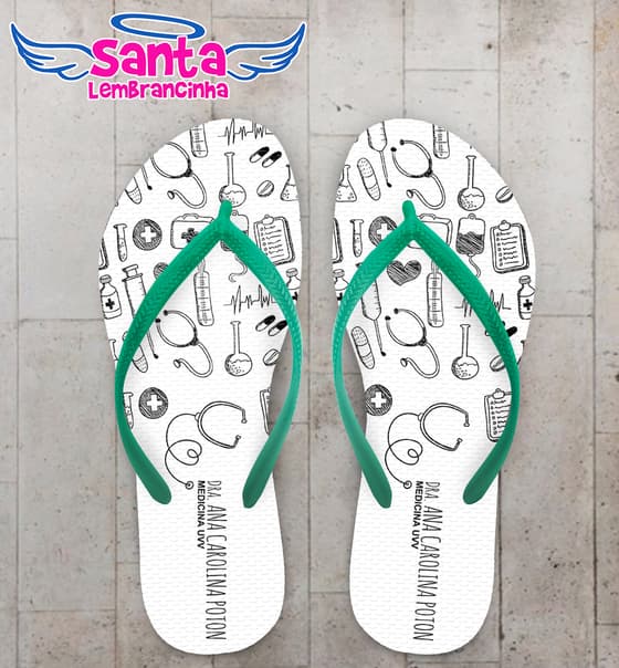 Chinelo Formatura Medicina Personalizado COD 10616