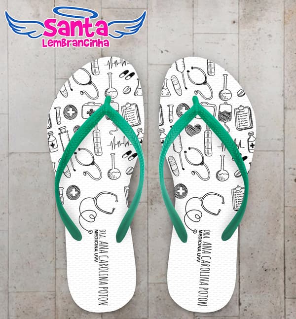 Chinelo Formatura Medicina Personalizado COD 10616