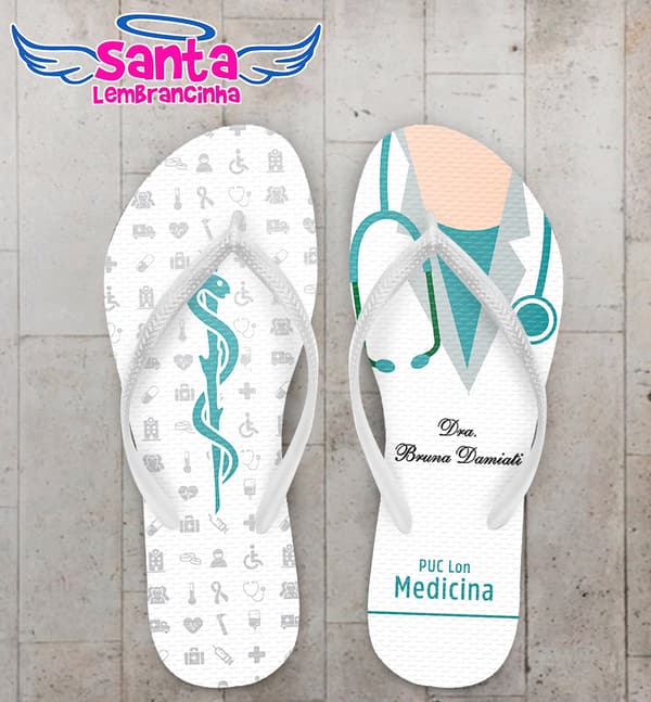 Chinelo Formatura Medicina Tiffany Personalizado COD 10615