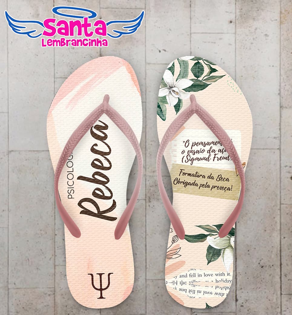 Chinelo Formatura Psicologia Personalizado COD 10620
