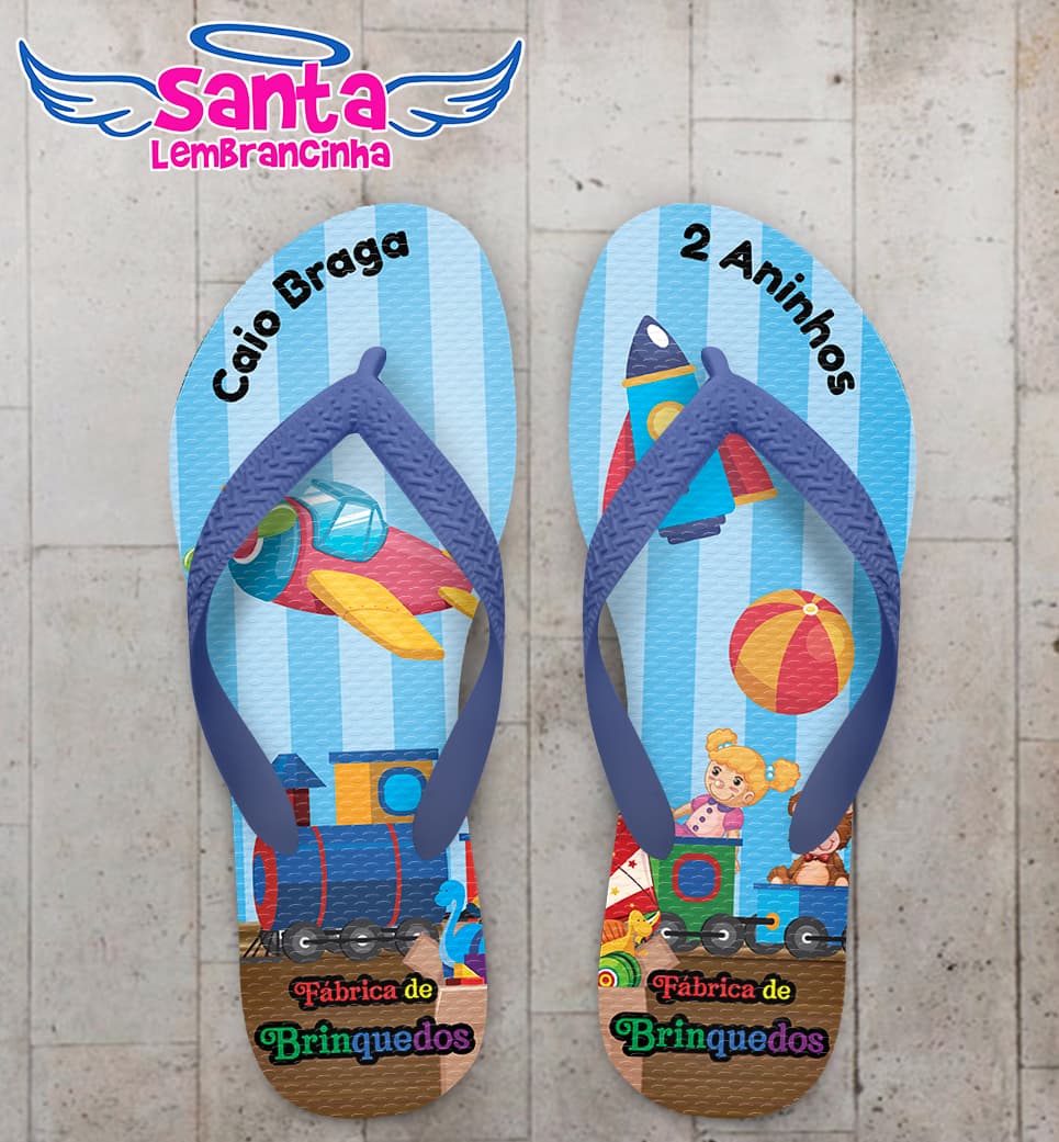 Chinelo Infantil Fábrica de Brinquedos Personalizado COD 10650