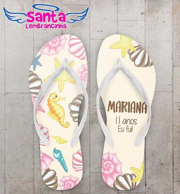 Chinelo Infantil Fundo do Mar Personalizado COD 10654