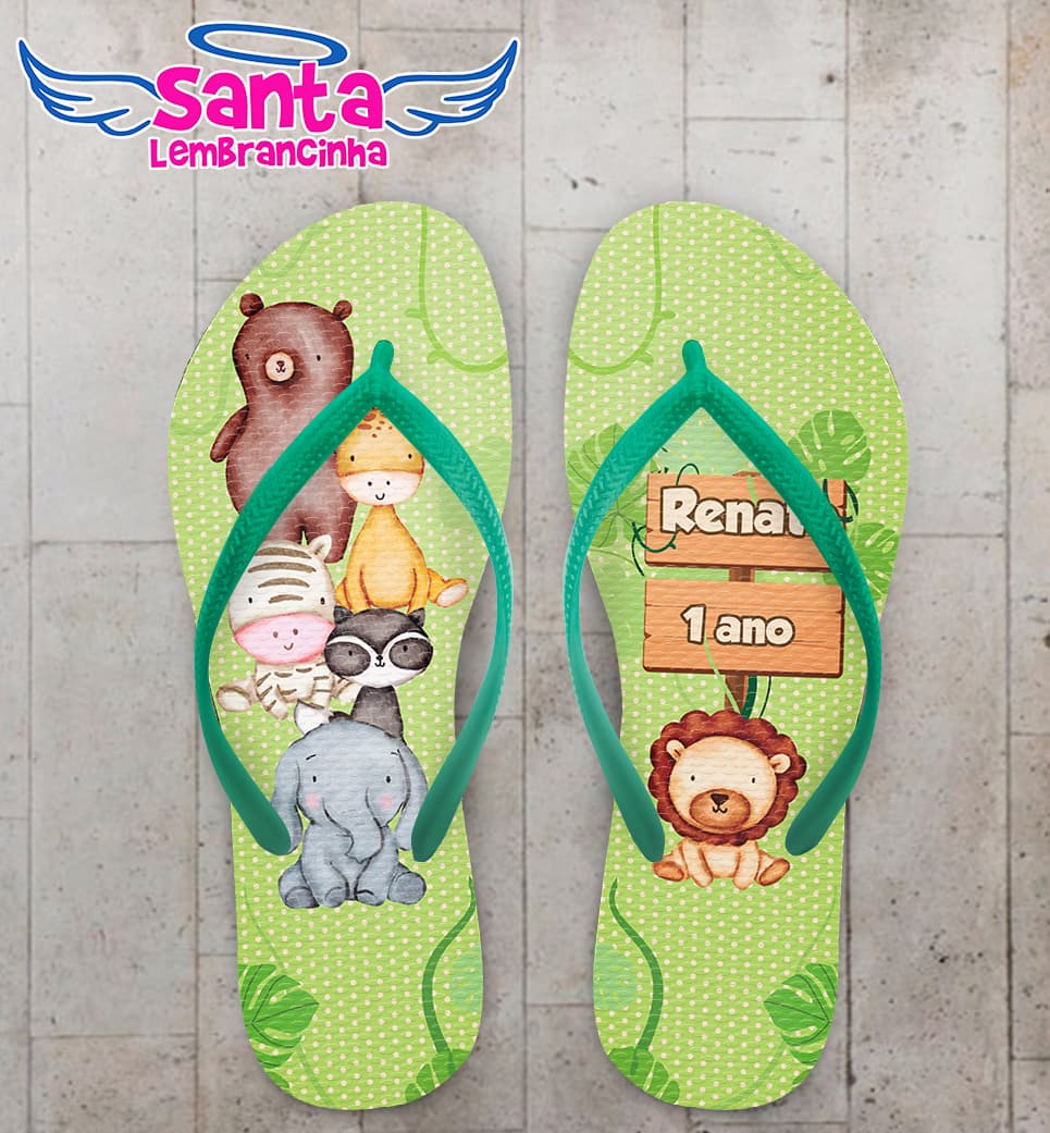 Chinelo Infantil Safari Personalizado COD 10690