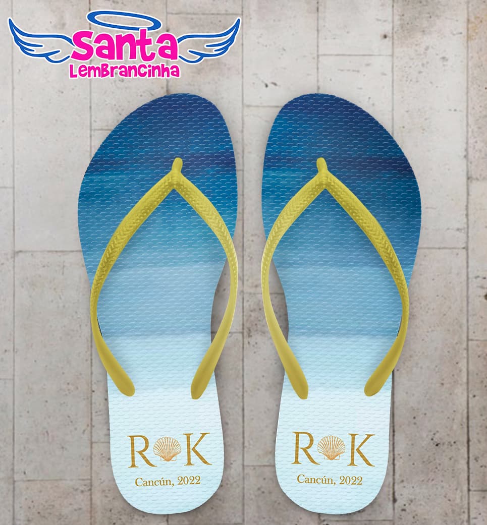 Chinelo Casamento Degradê Personalizado COD 10713