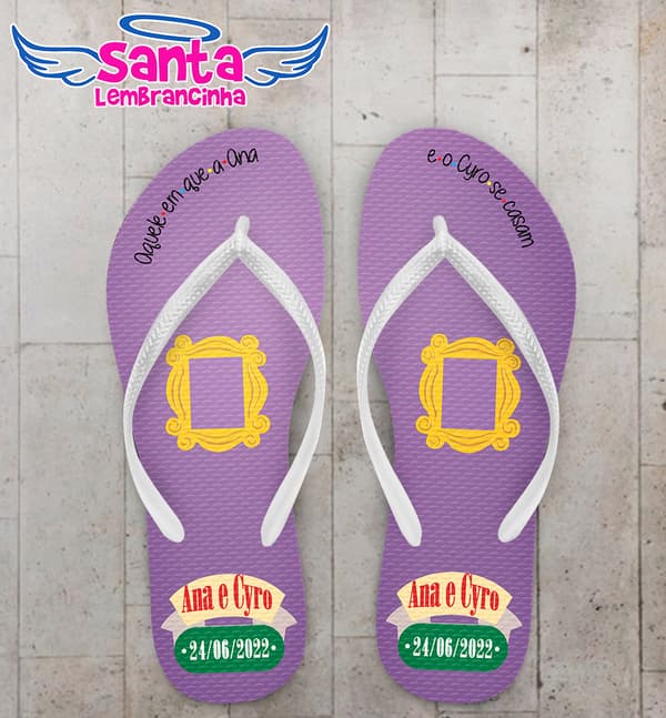 Chinelo Casamento Friends Personalizado COD 10720