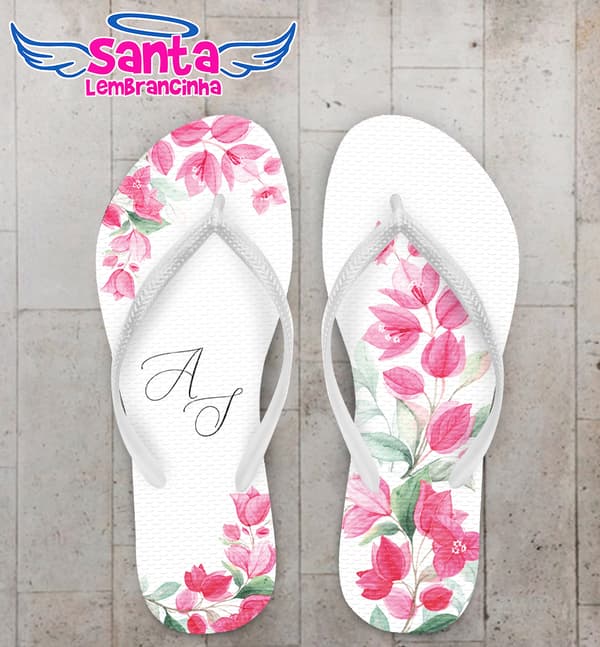Chinelo Casamento Fúcsia Personalizado COD 10761