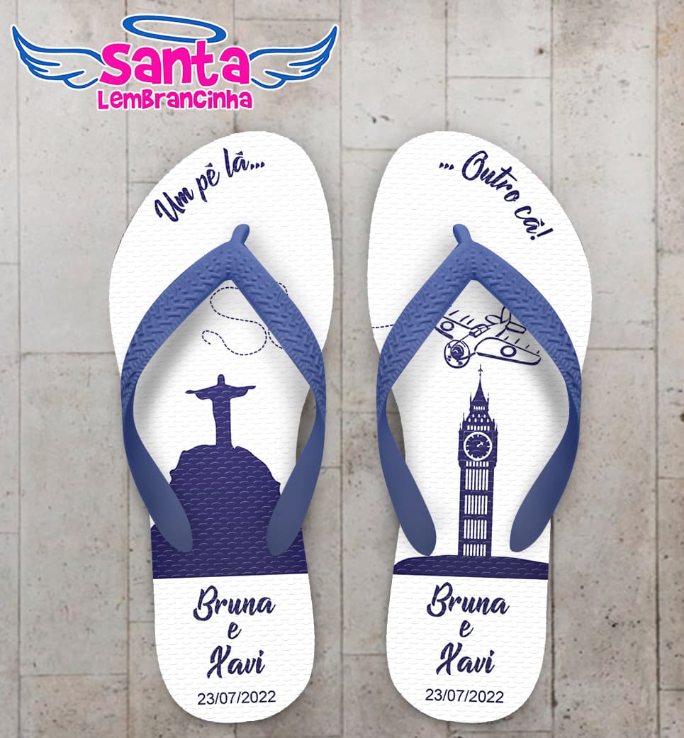 Chinelo Casamento Internacional Personalizado COD 10798