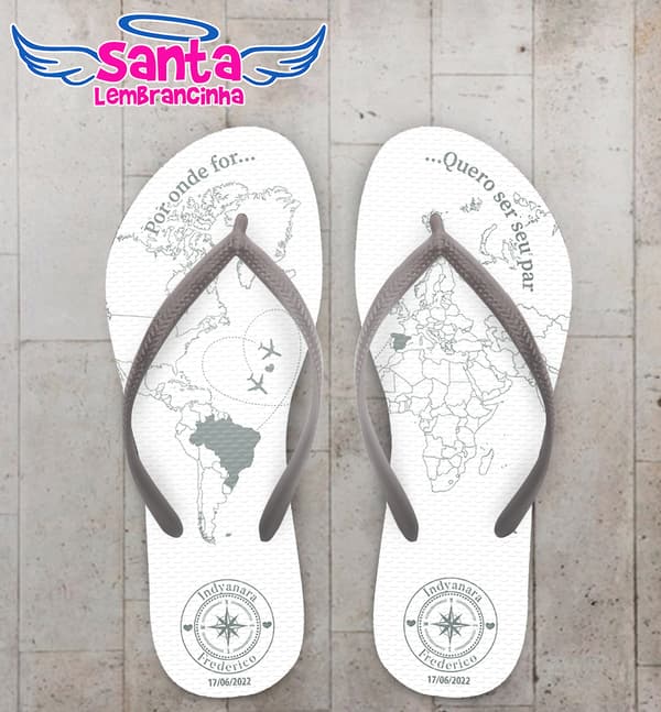 Chinelo Casamento Internacional Personalizado COD 10747