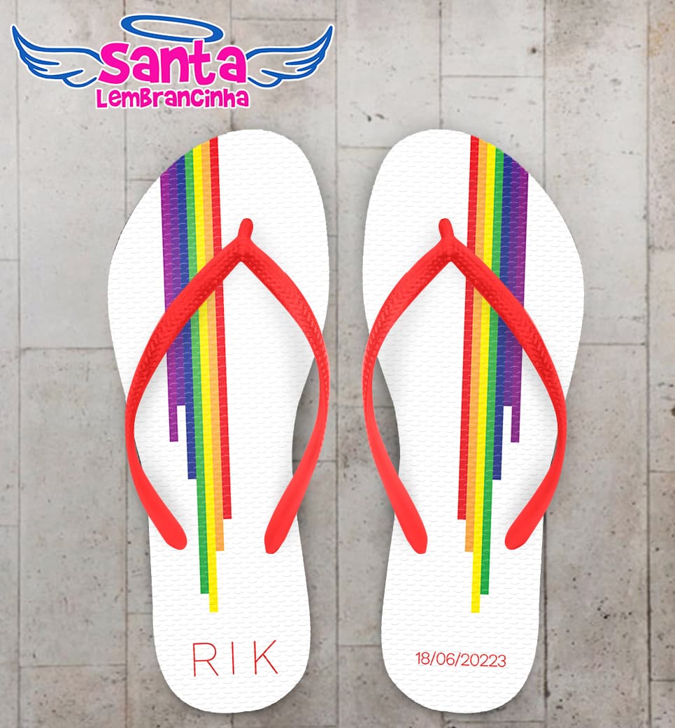 Chinelo Casamento LGBTQ Personalizado COD 10776