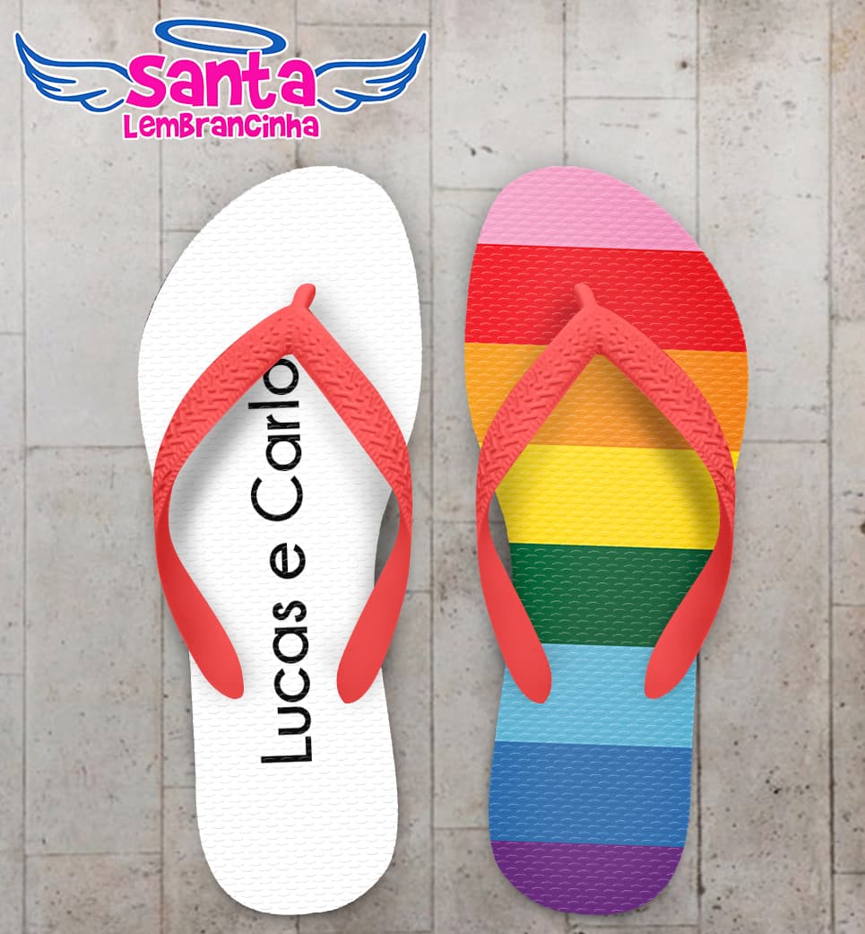Chinelo Casamento LGBTQ Personalizado COD 10730