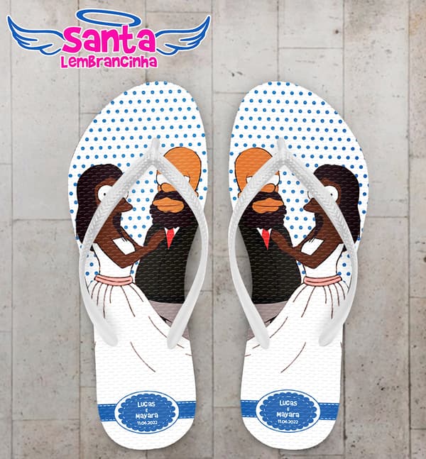 Chinelo Casamento Noivinhos Personalizado COD 10743