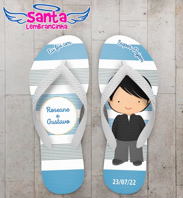 Chinelo Casamento Pajem Personalizado COD 10769