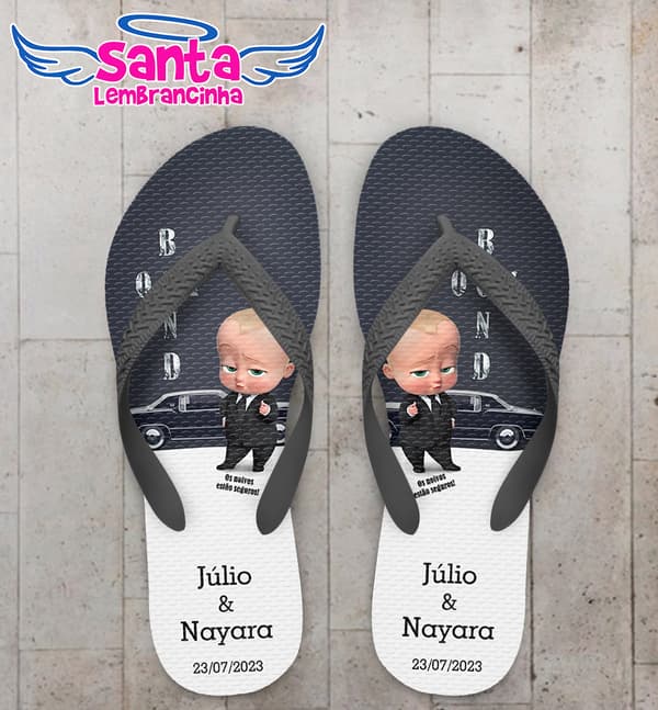 Chinelo Casamento Pajem Personalizado COD 10770