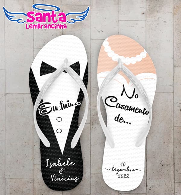 Chinelo Casamento Terno e Vestido Personalizado COD 10778
