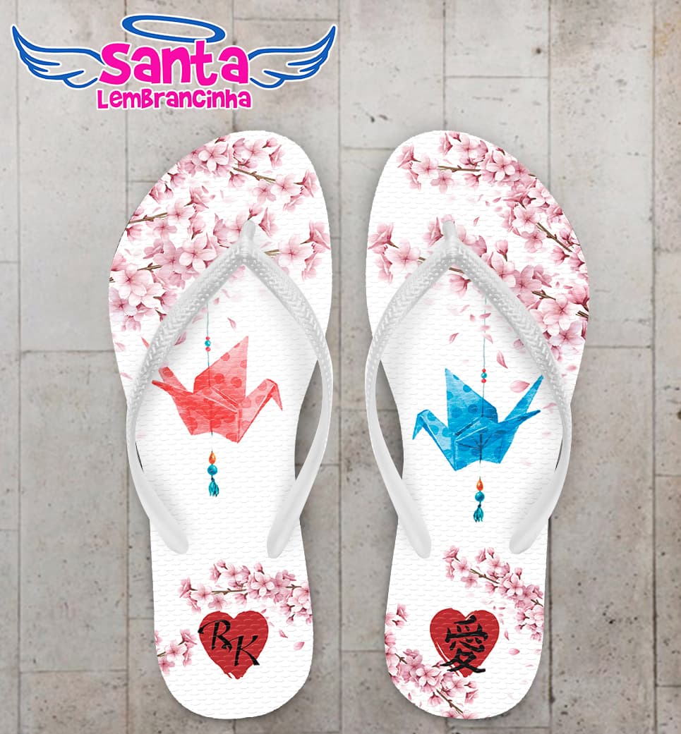 Chinelo Casamento Tsuru Personalizado COD 10748