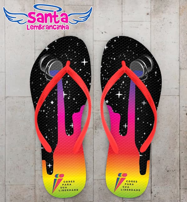 Chinelo Corporativo Tinta Derramando Personalizado COD 10805