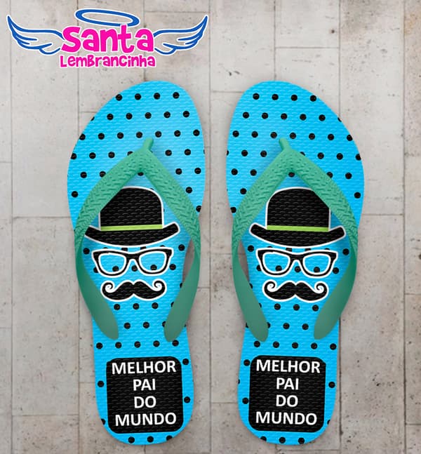 Chinelo Dia dos Pais Personalizado COD 10818