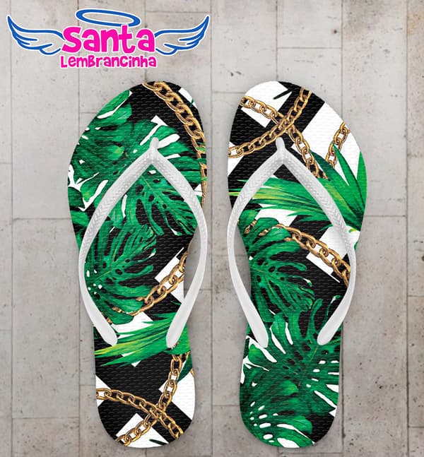 Chinelo Folhagem Personalizado COD 10829