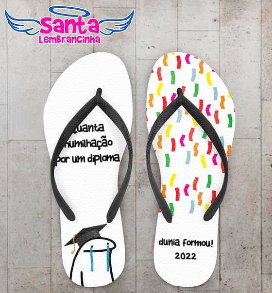 Chinelo Formatura Direito Flork Personalizado COD 10843