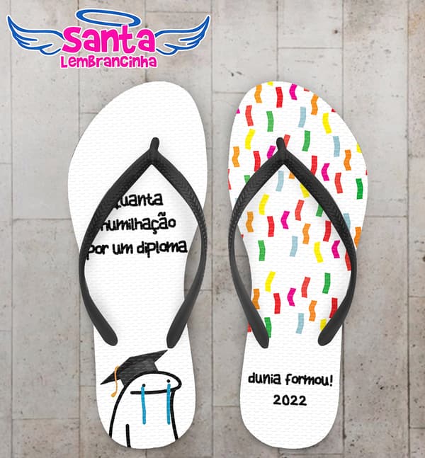 Chinelo Formatura Direito Flork Personalizado COD 10843