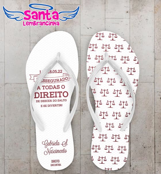 Chinelo Formatura Direito Personalizado COD 10841