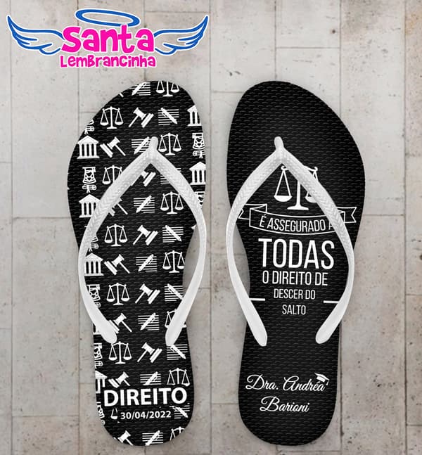 Chinelo Formatura Direito Personalizado COD 10840