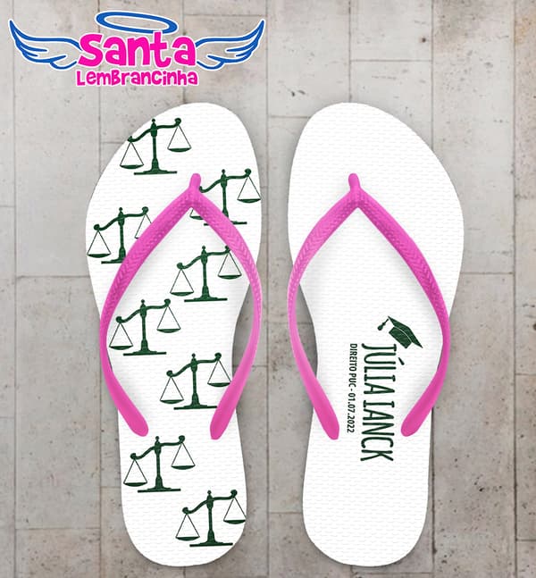 Chinelo Formatura Direito Personalizado COD 10845