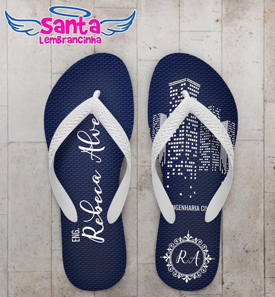 Chinelo Formatura Engenharia Civil Personalizado COD 10849