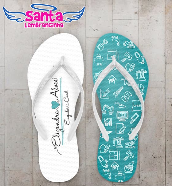 Chinelo Formatura Engenharia Civil Personalizado COD 10848