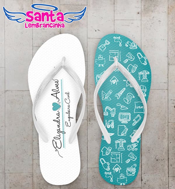 Chinelo Formatura Engenharia Civil Personalizado COD 10848