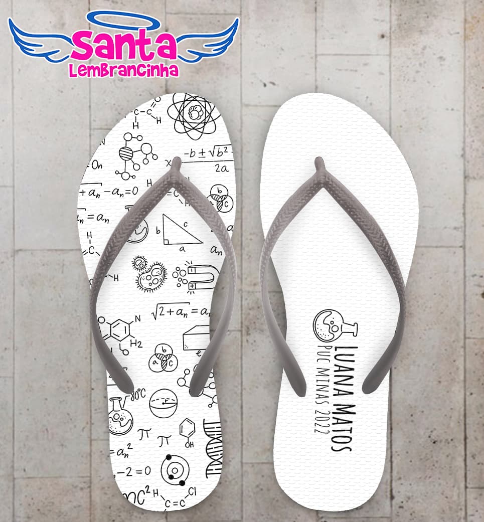Chinelo Formatura Engenharia Química Personalizado COD 10851