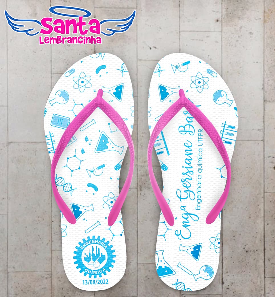 Chinelo Formatura Engenharia Química Personalizado COD 10850