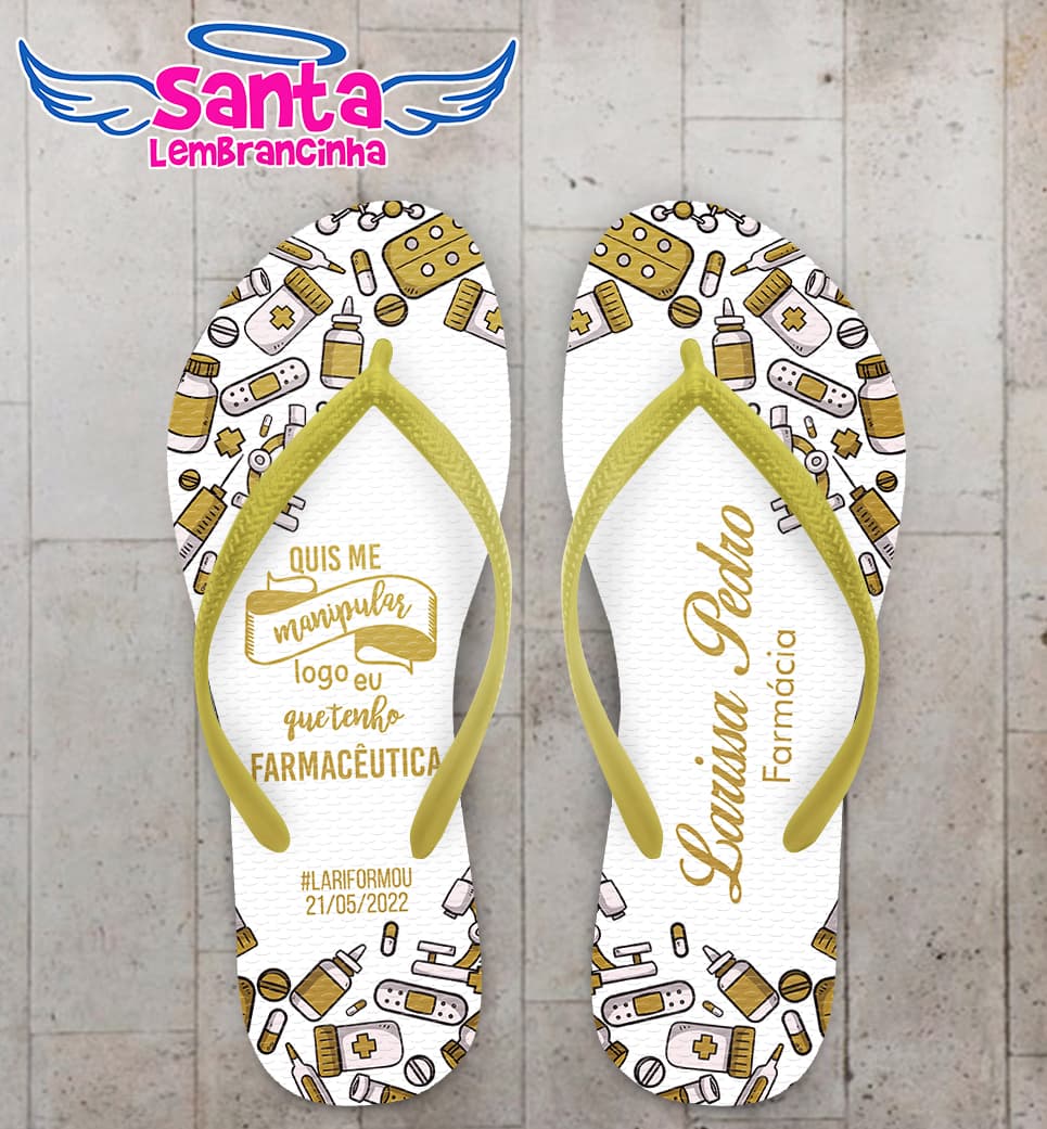 Chinelo Formatura Farmácia Personalizado COD 10854