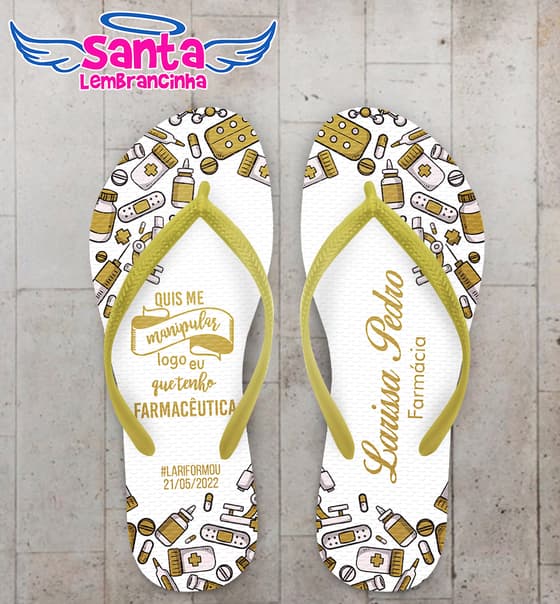 Chinelo Formatura Farmácia Personalizado COD 10854