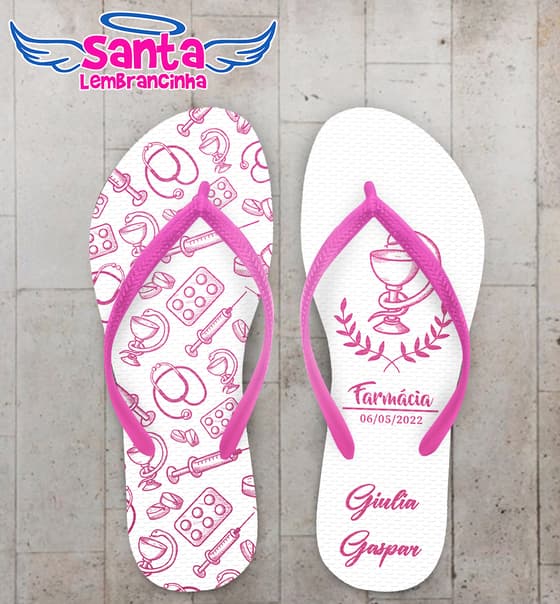 Chinelo Formatura Farmácia Personalizado COD 10852