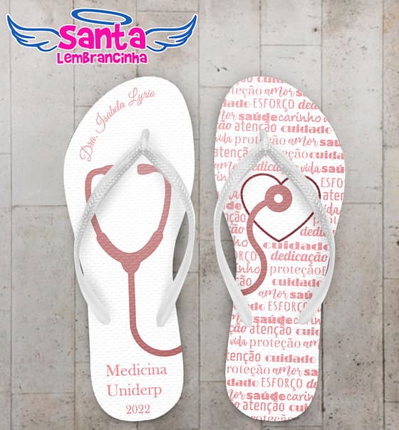 Chinelo Formatura Medicina Esteto Personalizado COD 10864