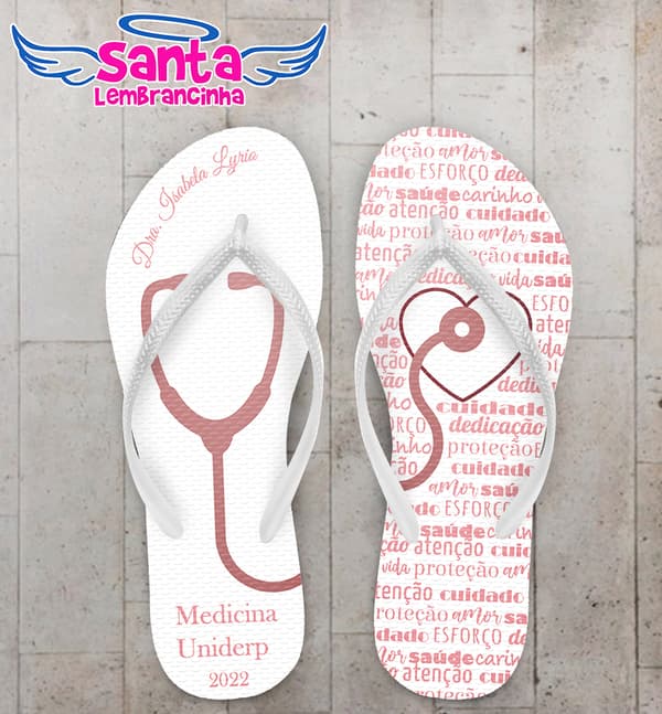Chinelo Formatura Medicina Esteto Personalizado COD 10864