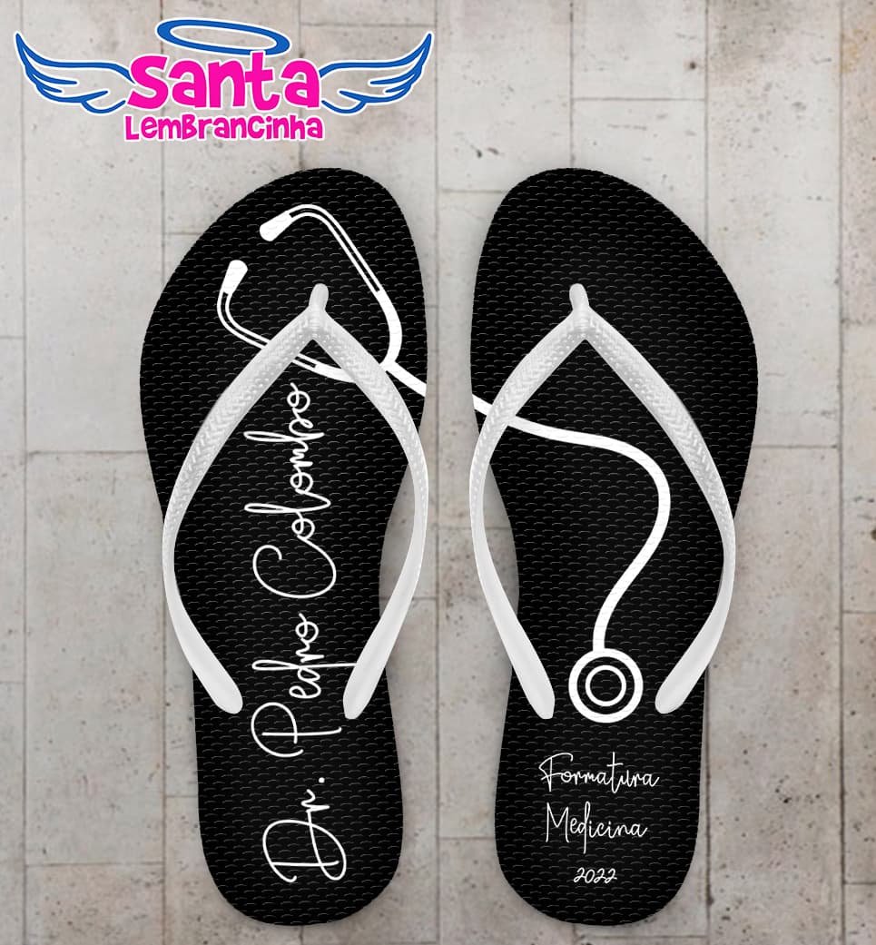 Chinelo Formatura Medicina Esteto Personalizado COD 10878