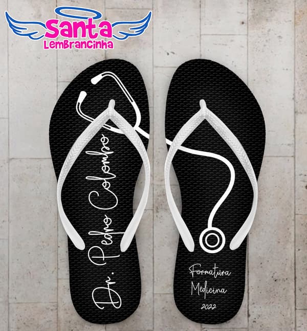 Chinelo Formatura Medicina Esteto Personalizado COD 10878