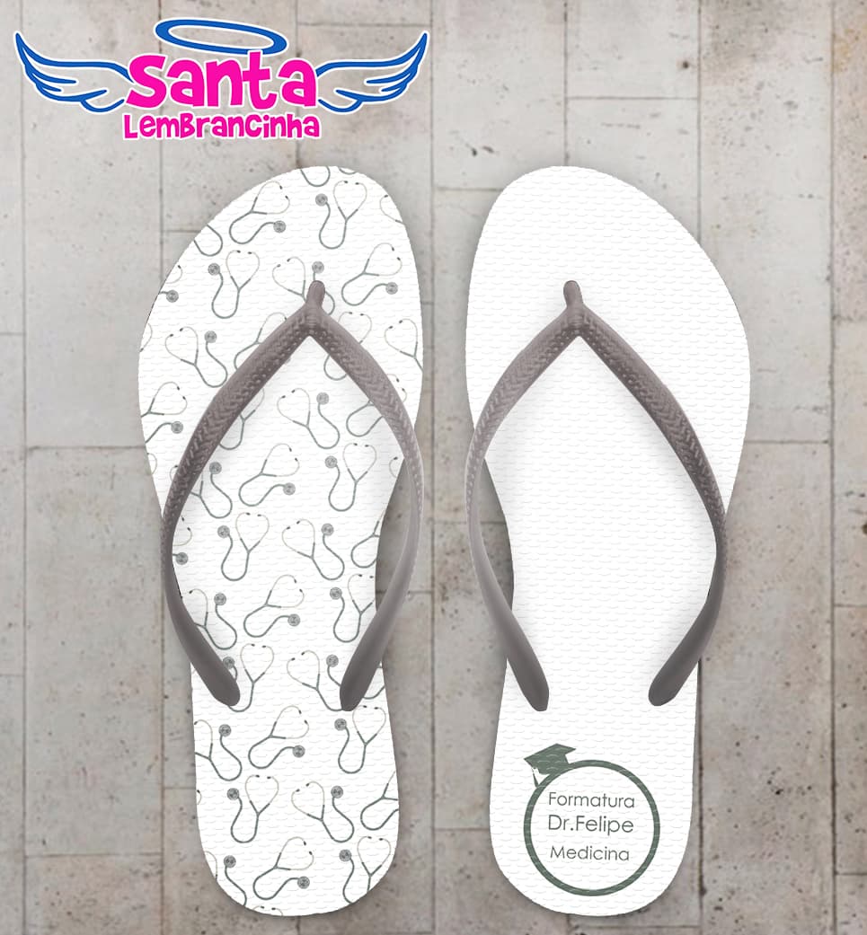 Chinelo Formatura Medicina Esteto Personalizado COD 10867