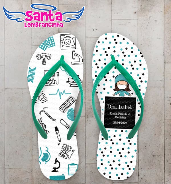 Chinelo Formatura Medicina Personalizado COD 10883
