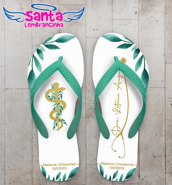 Chinelo Formatura Medicina Personalizado COD 10876