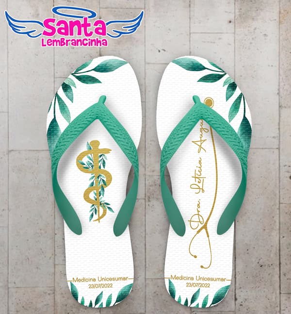 Chinelo Formatura Medicina Personalizado COD 10876