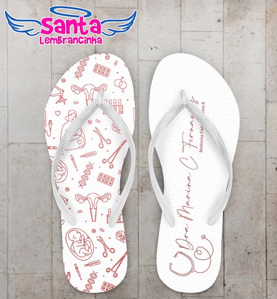 Chinelo Formatura Medicina Personalizado COD 10865