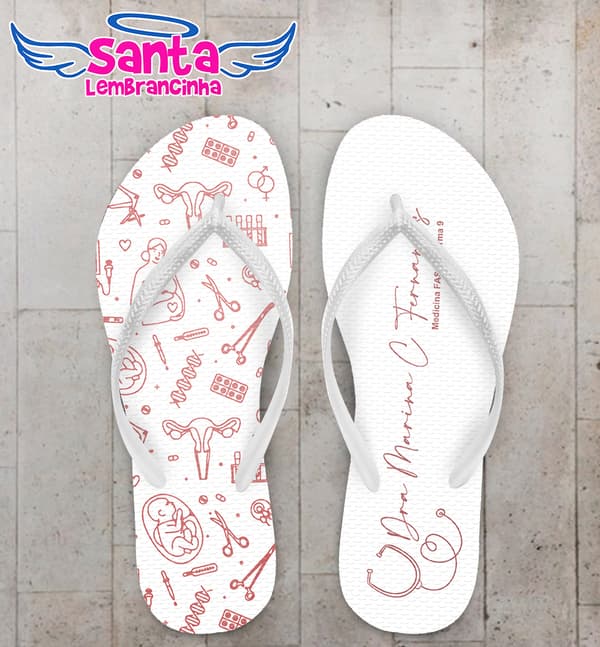 Chinelo Formatura Medicina Personalizado COD 10865